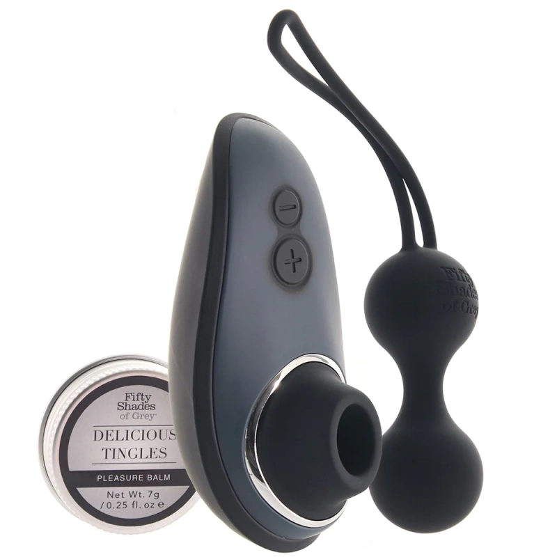 Набор "Womanizer Fifty Shades of Grey" стимулятор Liberty, вагинальные шарики и массажная свеча 