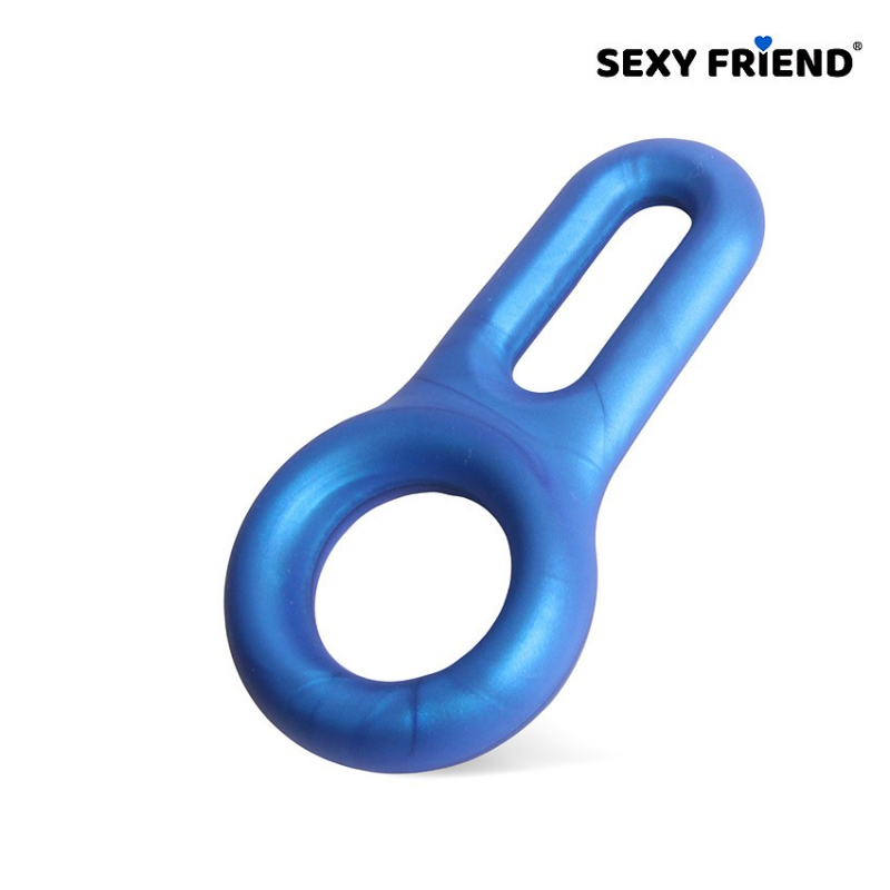 Кольцо эрекционное двойное "Sexy Friend" голубое 